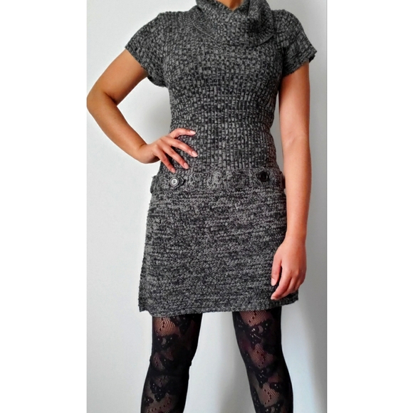 Sweater dress, Roll neck, Grey - Picture 2 of 5
